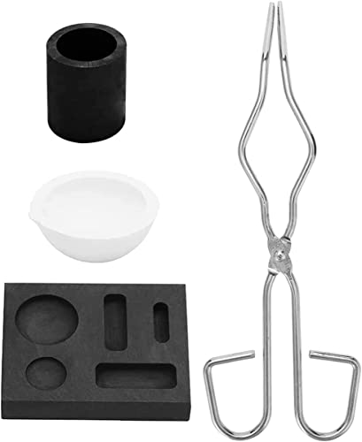 4 st. Grafietkruisbaar Kit High Purity Graphite Crucible Tong Bowl Combo Ingots Mold Melting Set voor het smelten van Gold Silver Metal