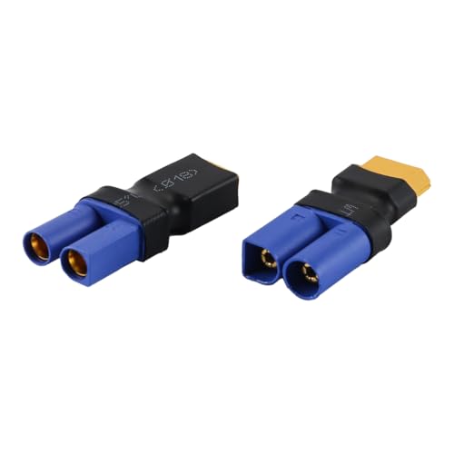 2-Pack XT 60 tot EC 5 Connector Adapter set XT60 man naar EC5 vrouw en XT60 vrouw naar EC5 man voor RC Batterij conversie