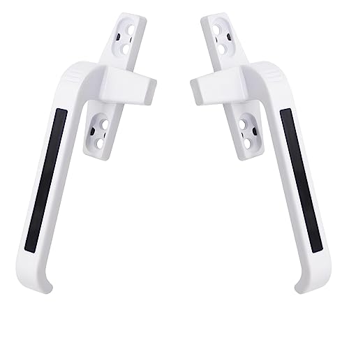 Vensterhandgreep, Linker- en Rechterhandgreep, Aluminiumlegering, Draaideuren, Vensterblokkering, Uitschuifbare Vensterhandgreep voor Patios Wit