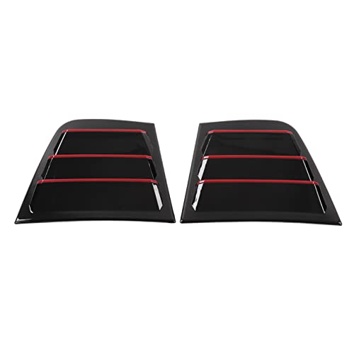 2 STUKS Slijtvaste ABS Zijruit Lamellen Vooruit Zonnescherm Cover Vervangen voor 2011-2021 Dodge Charger (Spiegel Zwart)(rood Zwart) 3