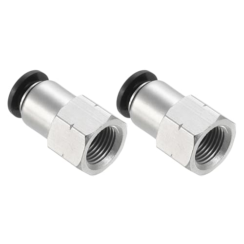 Push to Connect, 2 stuks 6mm OD slang op vrouwelijke draad 1/8 inch NPT vrouwelijke draad Quick Coupling