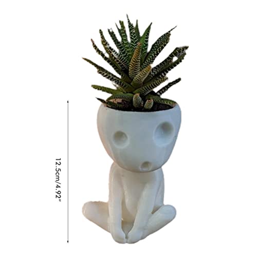 Head Planter Pot, Luminous Face Planter Pot, Cactus Planter, Cute Resin Succulent Planter Bloem Pot voor Home Office Decor