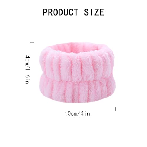 10 stuks gezicht Wash polsband, pols Spa Wasband Microfiber Absorberende gezicht Wash polsbandjes Elastische handdoek polsbandjes Multicolor polsband Sweatband voor Bad Douche Make-up