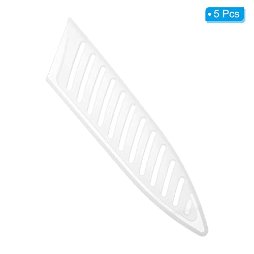 PP Veiligheidsmes Cover Manchetten voor 5 Inch Keramische Messen, 5 Pieces Mes Edge, Mesbescherming, Universele Mes, Schaats voor Keuken, Wit 3