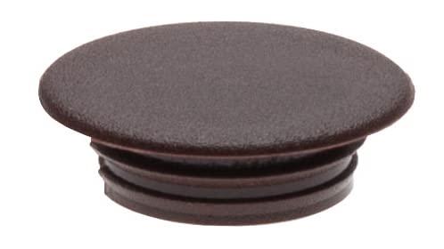 (100 st) Ronde buis geribbeld invoegt End Caps Stops Plugs voor tafelstoel Meubels Hoezen voor Schroeven Plastic Сap Maat 14.5mm x 19mm Kleur donkere eik 3