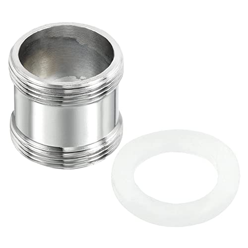 M22*1.0 Male to M22*1.0 Man Thread Faucet Adapter, Chrome Plated Aerator Connector Past voor Tuinslang Water Filter Pijp, Zilver