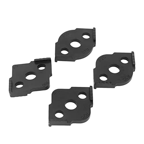 Radius Jig Router Template, 4PCs Gemakkelijk te gebruiken Hoek Positioner ABS Glad voor houten Bord (zwart) Plaatsing / Vixing Onderdelen 4