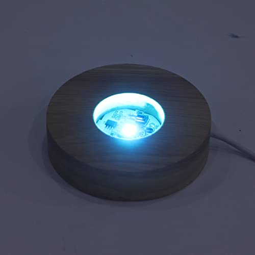Houten lichtbakstandaard, LED Basic Remote Control en kleurrijke verlichting, Het verstrekken van een geweldige ervaring voor Crystal 3D Glass Art 5