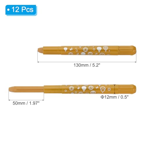 Waterverf Gel Crayon, 12Stuks Wasbaar Twist krijtjes voor kleuren, tekenen, schilderen, donkergeel