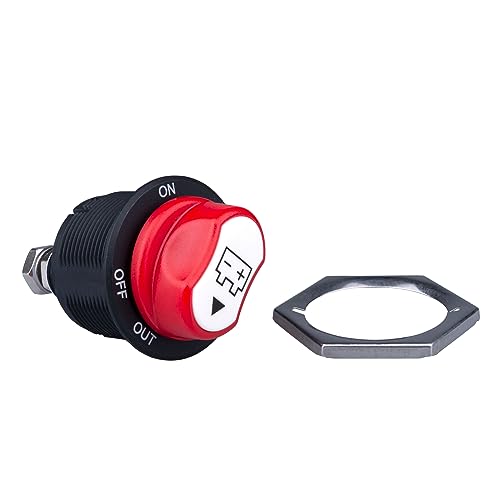 De Battery Isolator Selector Interrupt Switch, Master Power Uitschakelen Aan/Uit, 12V 24V 32V Max 32V 200A Cont 300A INT, Waterdicht voor Car Boat Marine Truck Yacht RV ATV voertuigen