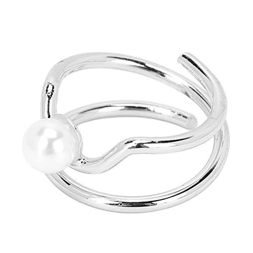 Pearl Finger Nagel Knokkelringen Stijlvolle en eenvoudige koperen vingertoppen sieraden vingernagel Beschermende hoes Nagel Accessoires voor vrouwen meisjes:(3052 Platinum), koper