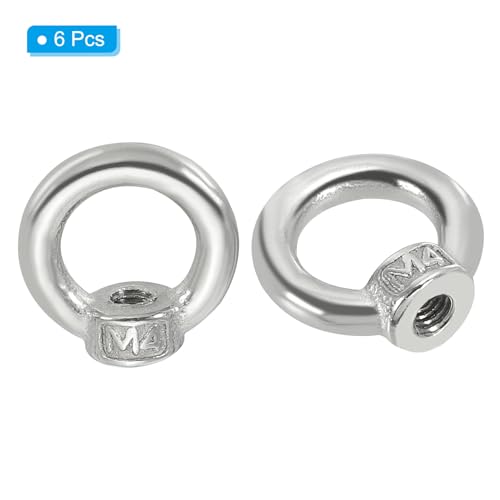 Noten tillen Oog M4, 6 st. 304 Roestvrij staal draad noten vrouw metrische wasschouder bevestiging voor Marine 3