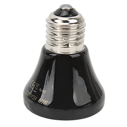 Keramische Reptielen Warmtelamp Verwarming en isolatie Uitrusting Lamp Mini Infrarood Heat Keramische Amfibische Verwarming Lamp voor Hagedissen Reptielen 220V-240V 25W Zwart (50W Zwart) 4