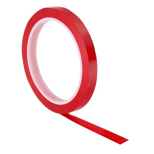 50 Yards/50M Grip Afwerking Tape, 0.4 Inch PU Racquet Finish Tapes Racket Accessoires Kleefzegel voor Tennis Badminton, Rood