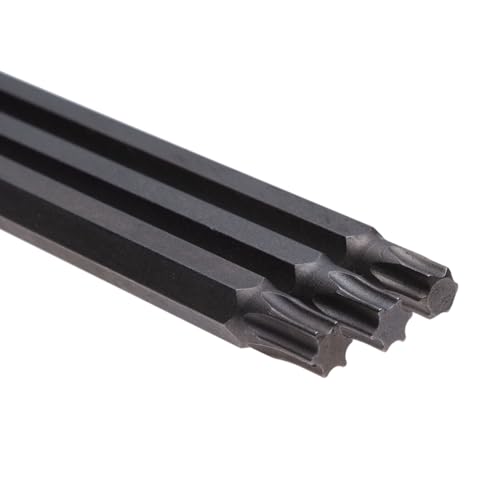 TX 20 Long Torx Bit, 20mm x 250mm Extralange magnetische beveiliging Schroevendraaier bit, gesmeed S2 Steel Torx Head met Star Shaped Tip, Uitgebreide Torx Bit voor Drill Driver en Elektrische Schroevendraaier (3st)