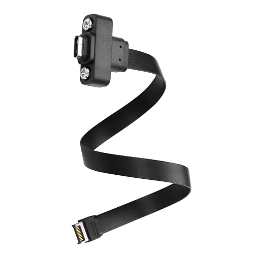 USB 3.1 Front Panel Header Type-C Uitbreiding Kabel Type-E 20Pin Man naar USB-C Vrouwelijke Kabel met Panel Mount Schroef 10Gbps 30cm/11.8inch