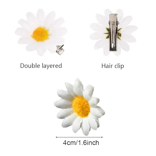 Bruiloft Madeliefjes Hair Clips voor bruidsmeisjes, Pack van 10, edelstenen gratis, metaal, zonder edelstenen