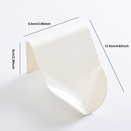 1 Pack Self Draining Zeepbakje, Plastic Zelfklevende zeephouder Geen Boring Wall Mounted Zeep sponge Rack voor Douche Badkamer Countertop (Wit)