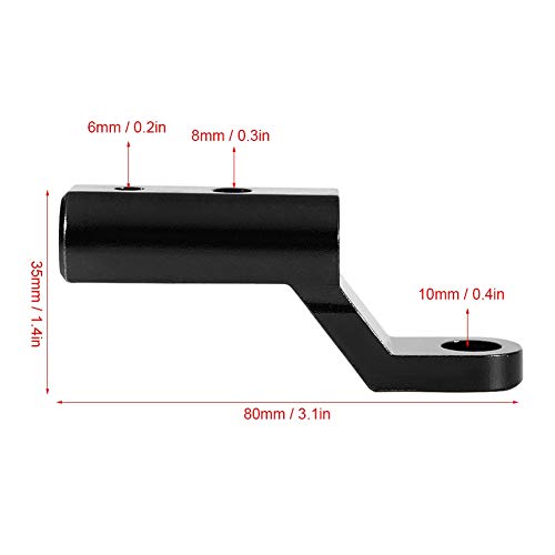 Achteruitzicht spiegelhouder, achteruitzicht spiegel uitbreiding Haakhaak Motorfiets Ondersteuning Base Scooter(zwart)