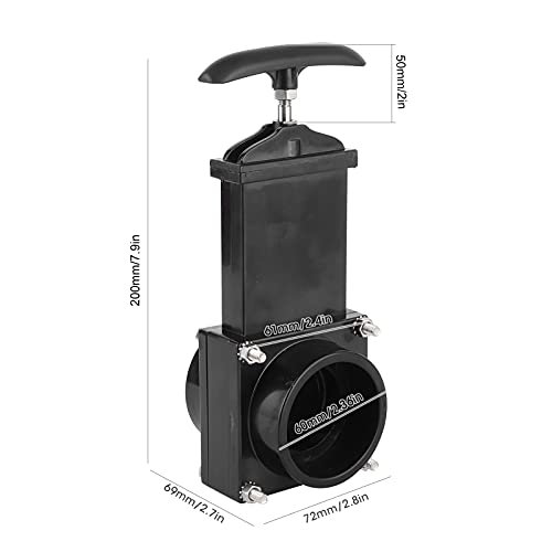 Twist-On Afvalventiel, 50mm RV Afvoerentiel Dump Afval Riool ABS Ventiel voor Outdoor Accessoires voor Caravan