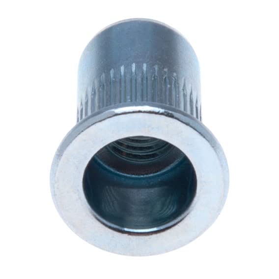 M8 Rivet Noten, Balhoofd Grooved Ronde Body Open Thread Insert, 8mm Nut, Galvanized Steel Knurled Rivet, Rivsert voor staal, Legering, Koper, Plastic, glasvezel en Composite (25 st.) 5