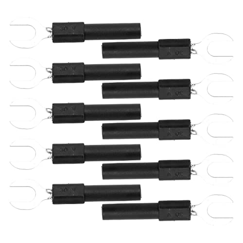 J.20016 U-Shaped Banana Plug, U en Y type Pins 6mm met 4mm Safety Banana Plug, Pack van 10 (Blauw)