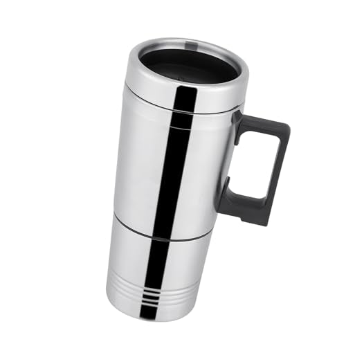12V/24V 300ml Auto Elektrische Verwarmde Mug - Roestvrij staal Voertuig Verwarming Beker - Draagbare Koffie Thee Water Beker voor Auto - Drinkbeker met Handvat - Wordt geleverd met afneembare (24V) 3