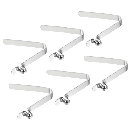 6.4 x 5mm Kayak Paddle Clips, Set van 6 stalen tentstokken, V Shape Single Pin Push Button Spring Clips voor het bevestigen van buizen voor Camping Kajakken
