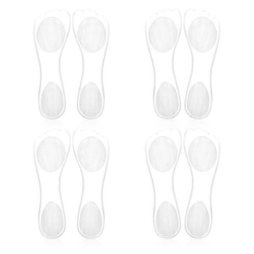 3/4 Schoeninlegzolen, 4 paar Siliconen inzolen, Duidelijke Onzichtbare Voorvoetkussens, Vrouwen Siliconen inzolen voor hoge hakken, Sandalen
