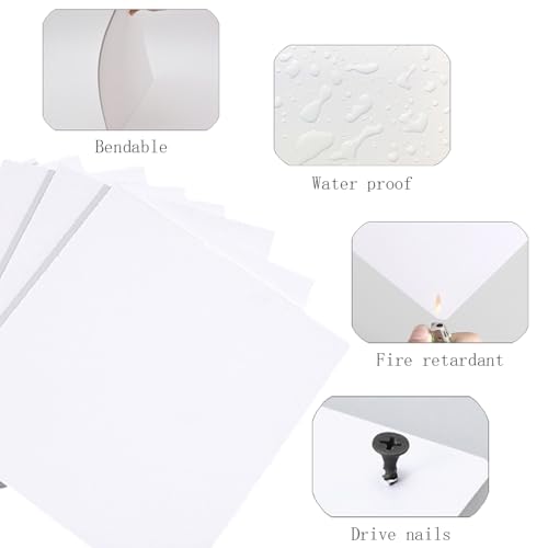 Set van 6 witte schuimvellen, 3mm schuimaffichebord 30x20cm Rechthoekige Foam Board voor Kunstpresentatie, Crafting, Modelling, Assembly, Cosplay Paper, Scrapbooking School Projecten 3