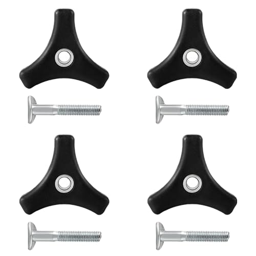 4 st. Gazonmaaier Handle Knobs Nut Bolt, Universal Plastic Lawn Mower Wing Nut en Triple Hoek maaier handvat Bolts grasmaaier onderdelen en accessoires voor de meeste