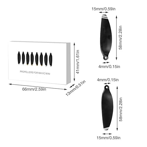 RC Drone Blade Propellers Helicopter Wing Accessory Geschikt voor Mini Accessoire (Zwart met Silver Edge)