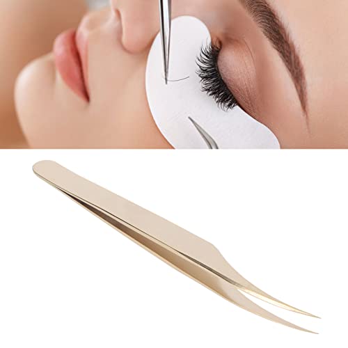 Roestvrij stalen wimpers, professionele wimperextensie Tweezers Toepassing voor Nail Pearl (licht gebogen Tweezers) 3