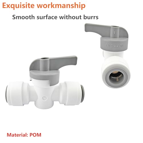 3/8" Quick Connect Ball Valve, RO Water Filter Fitting, Water Supply Pipe, Inline Sluit Bal Valve voor Koelkast Slang 5