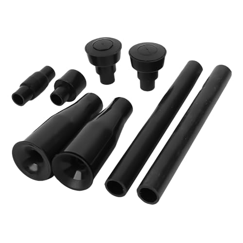 8-Piece Pond Pump Nozzle Set Plastic Tuin Fountain Pump Waterval Head Set Kleine Fountain Nozzle Head Set (zwart)