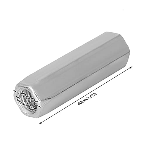 5Pcs M10 lange draad koolstofstaal koppeling hexagonale noot schroef bevestigingsmiddelen (M10*40)