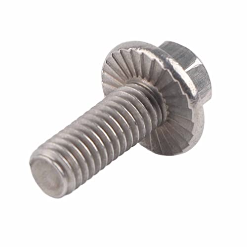M6 Stainless Steel Flange Hex Head Schroeven 10 stuks, Corrosiebestendig, algemeen gebruik,Gemaakt van 304 roestvrij staal, ideaal voor thuis en kantoorapparatuur, Machinery 5