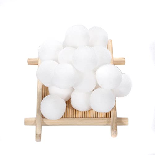 500st mini pompoms voor crafting, 15mm, pompom ballen, kleine pompons, pluizig kleurrijke pompom decoratie, pompom pluche ballen, ambachtelijke accessoires voor het versieren, naaien, DIY handwerk, wit