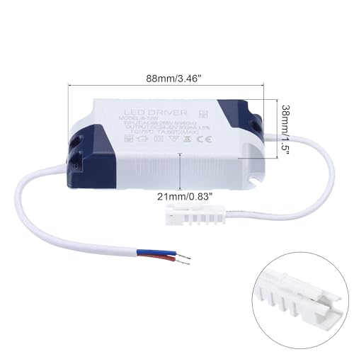 8-12W 300mA leddriver AC 85-265V uitgang 24-42V DC Plug Constante stroomgelijkrichter Transformer Externe voeding Plafondlamp