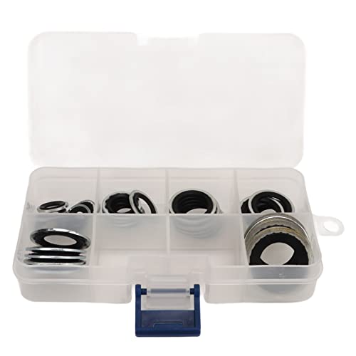 30Stuks Airconditioning Afdichting Ringen Seal Kit AC Compressor Seal Kit met Transparante Opbergdoos, Universele Draagbare Lichtgewicht Auto