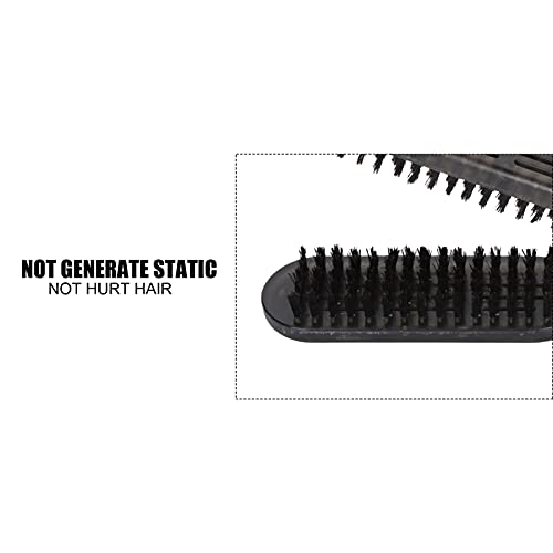 Double Sided Borstel Hair Straightening Comb, Hair Comb Hair Straightening Comb Styling Tools Bristle Comb Clamp, voor het verminderen van Split Ends van uw haar 5
