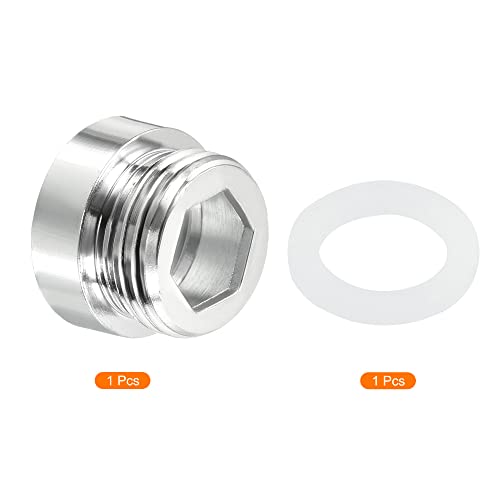 G1/2 Male to M22*1.0 Vrouwelijke Thread Faucet Adapter, Chrome Plated Aerator Connector Past voor Tuin slang water Filter, Zilver 3