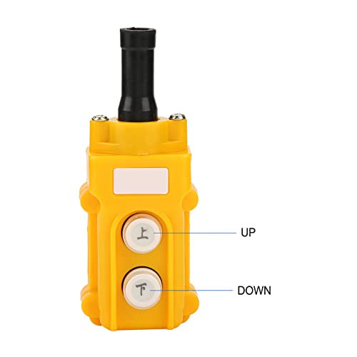 Kraan ketting drukknop schakelaar drijfknop lift aanhangwagen regendichte tester op en neer elektrische lift knop schakelaar, oranje en zwart 4
