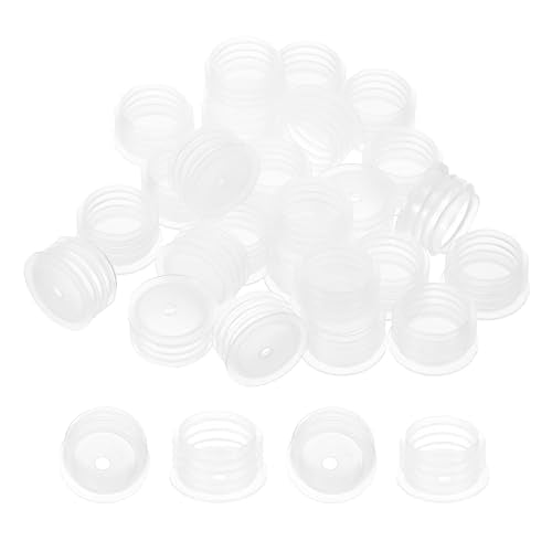 Flessenadapter 0.73"/16mm, 25 stuks Pers in Flessenadapterpluggen voor Orale Dispensers Liquid Oil Plastic Glasflessen Stopper, Helder