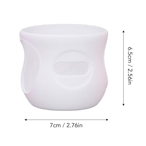 3Pcs 4 Oz Siliconen Fles Mouwen, Anti-schaal Baby Flessen Dekglas Fles Hoes voor thuisgebruik of reizen (White+Pink+Purple) 3