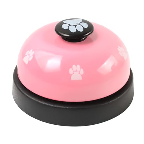 2Pcs Hondendeurbell Pet Training Pers Bell Duurzame Iron Call Bell voor Hondentoilet Training Interactie Bell voor Binnen Buiten Gebruik Roze