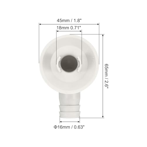18mm Airconditioning Drain slang Connector, 1st Universele Drain Connector met Clamp Ring voor Mini Split Window AC Unit Faucet, White Style 7