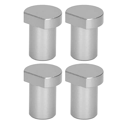 4-Piece Bench Honden, Limit Blocks voor houtbewerking met een diameter van 20 Mm / 0,8 Inch, Multifunctionele werkbank Pin remstops, voor het bevestigen en beperken van houten schuren op (Zilver)
