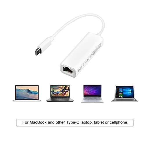 Portable Type C to RJ45 Adapter, USB 3.1 Type-C Type 100Mbps Ethernet LAN Network Adapter Converter voor Computer USB-C Network Laptop 4