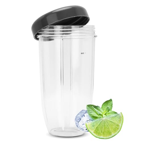 Blender deel set voor Nutri Bullet, 32OZ grote beker met deksel, veilig en duurzaam, gemakkelijk te reinigen, Compatibel voor Nutri Bullet 900W Blender